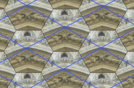 Symmetry lines and points of rotation,